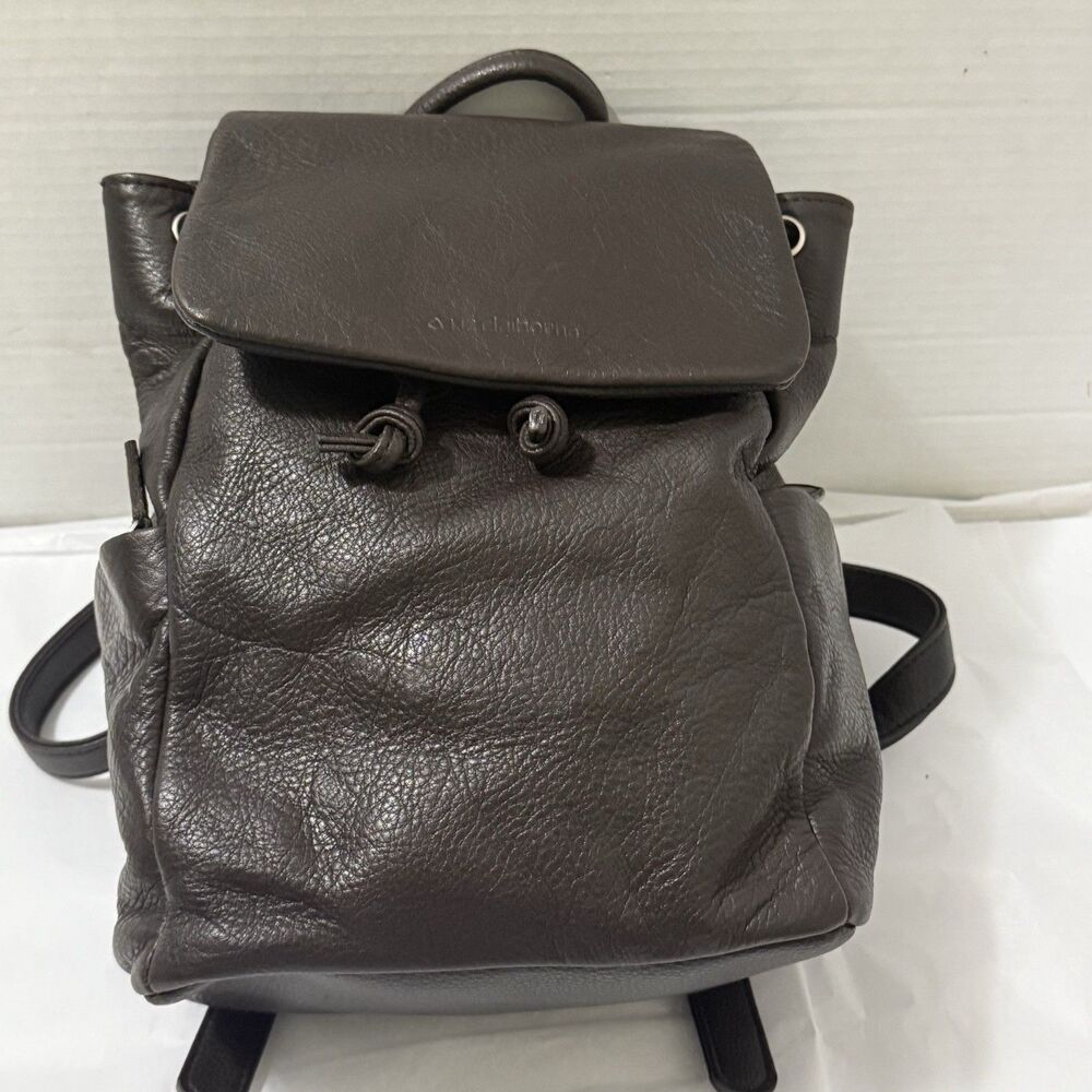 90s Pebbled Leather Liz Claiborne Backpack Purse Chocolate Brown Y2K Streetwear